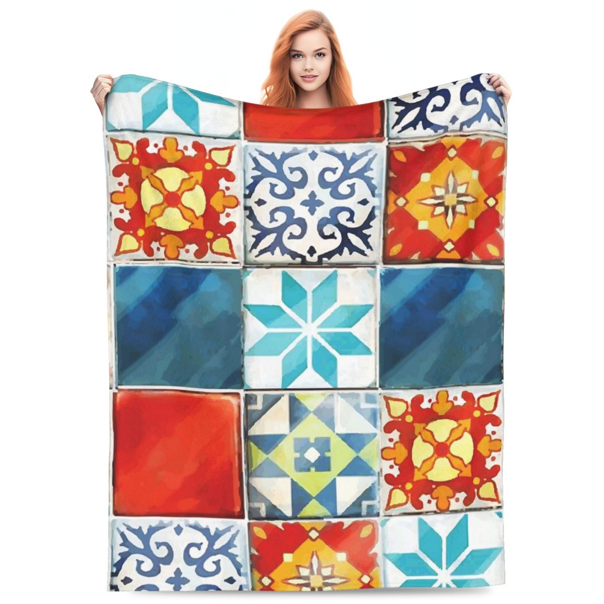 Board Game Quilt - Colorful Azulejos Tiles From Azul Board