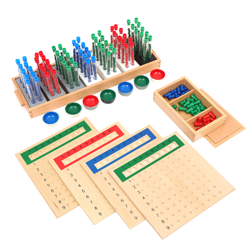Board Game Youtube - Montessori Mathematics Materials Long Division Tubes
