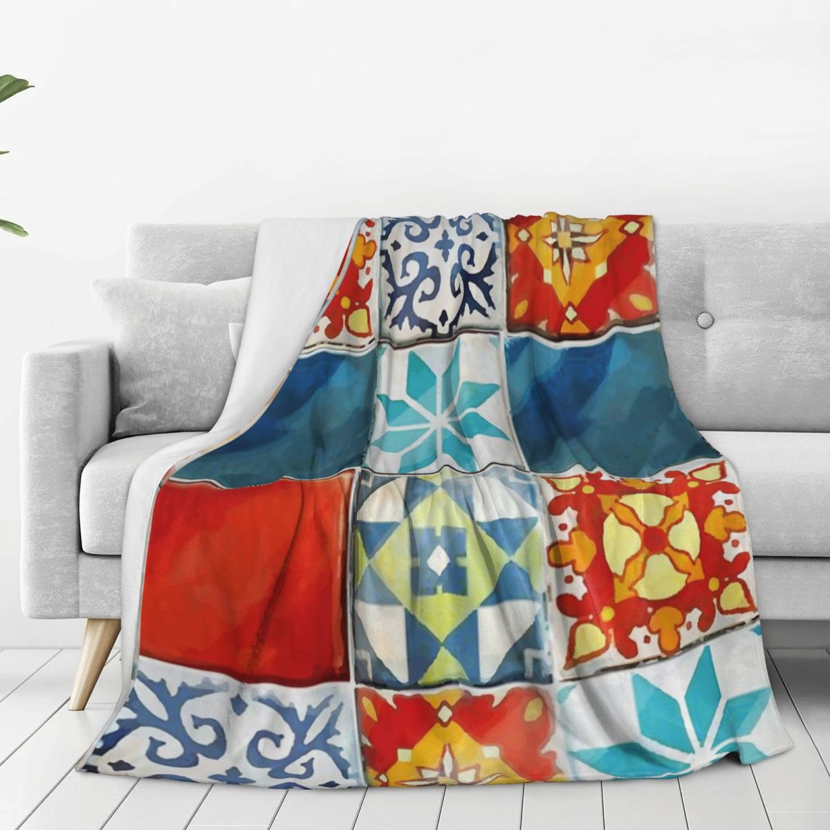 Colorful Azulejos Tiles From A - đánh giá và giá Board Game Quilt