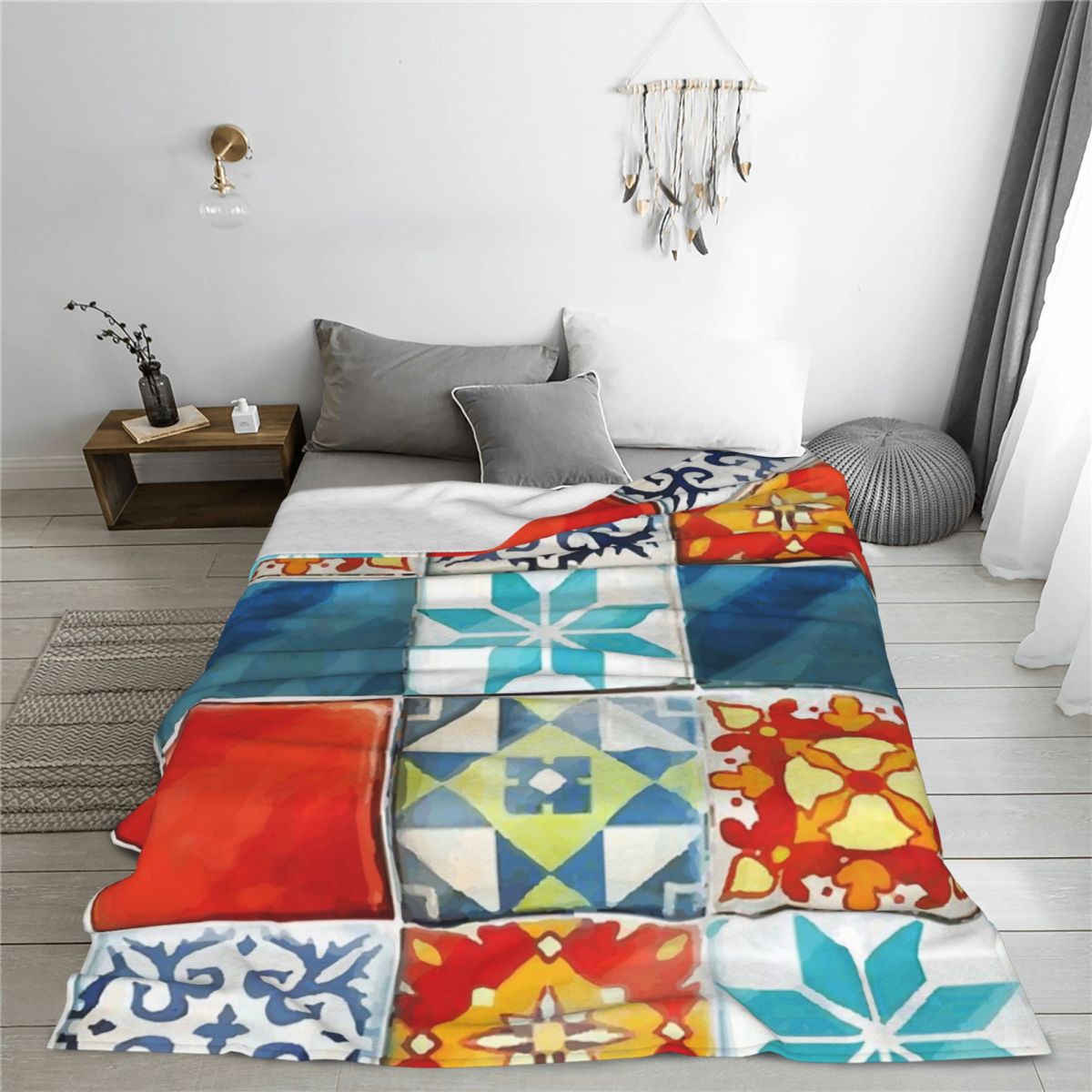 Colorful Azulejos Tiles From A - đánh giá và giá Board Game Quilt
