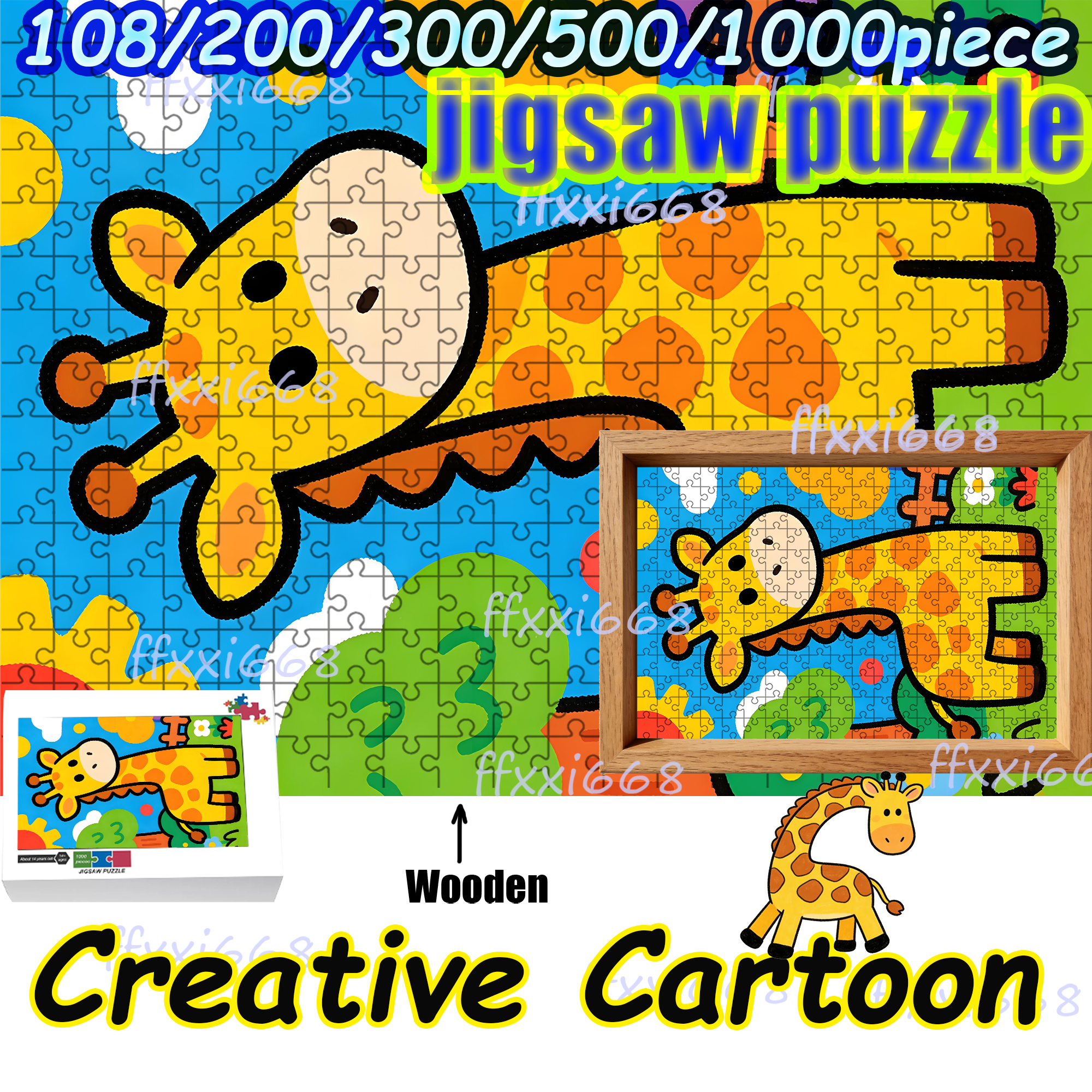 Creative Cartoon Giraffe  Jigs - đánh giá và giá Board Game Fun